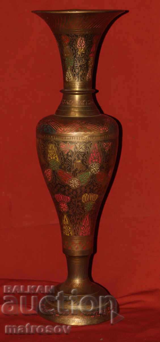 Μεγάλο μπρούτζινο διακοσμητικό βάζο 50 εκ