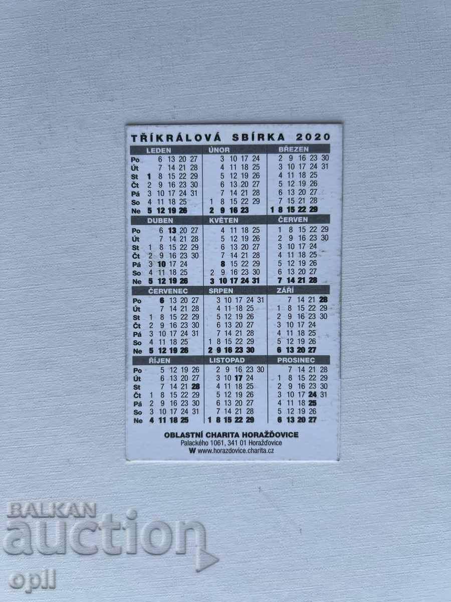 Календарче  Чехия   2020 с цена 0.80 лв. | € 0.41