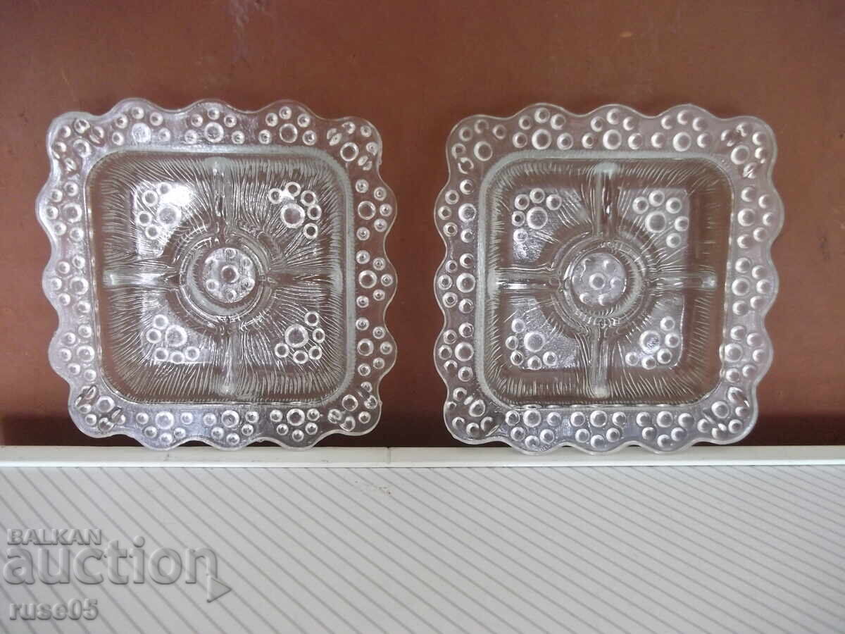 Lot of 2 glass candle holders for one candle