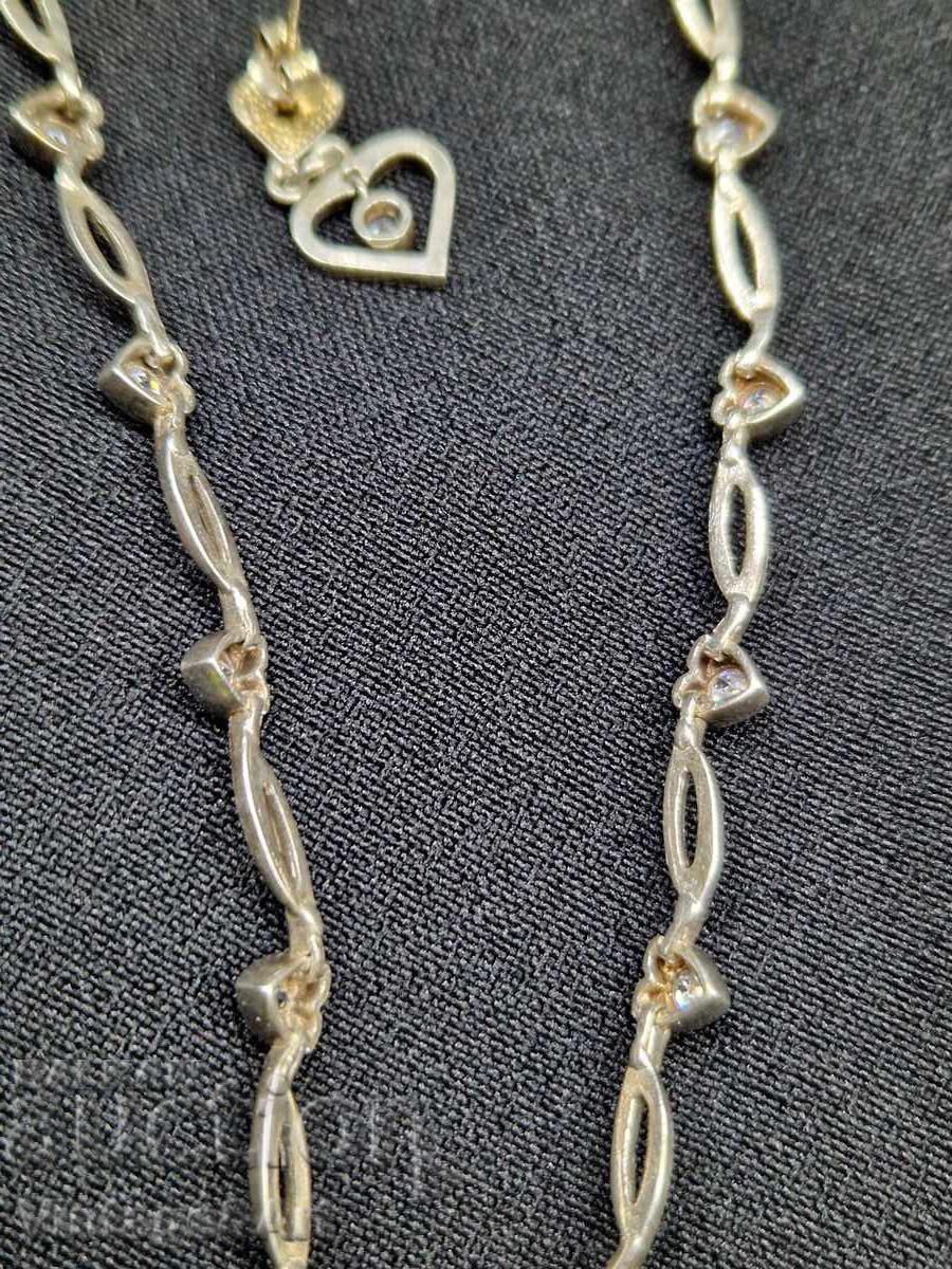 Silver Necklace and Earrings, 925 Hallmark - 5