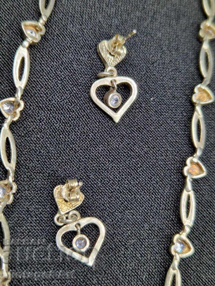 Silver Necklace and Earrings, 925 Hallmark - 6