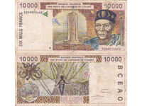 tino37 - ΔΥΤΙΚΗ ΑΦΡΙΚΗ /ΚΟΤ ΝΤ'ΙΒΟΥΑΡ/ - 10000 ΦΡΑΓΚΑ - 1992