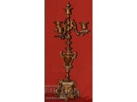 Sfeșnic decorativ metalic mare, vechi