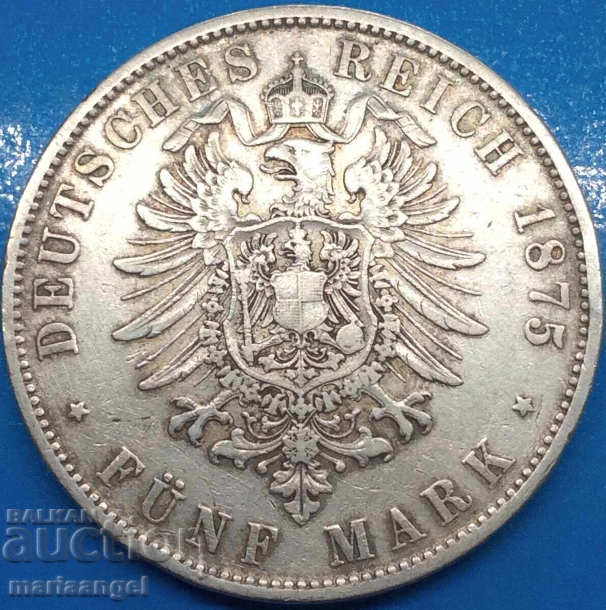 5 stamps 1875 Germany Karl von Württemberg 27.54g silver with price 254.00 BGN | € 129.87 5 stamps 1875 Germany Karl von Württemberg 27.54g silver with price 254.00 BGN | € 129.87