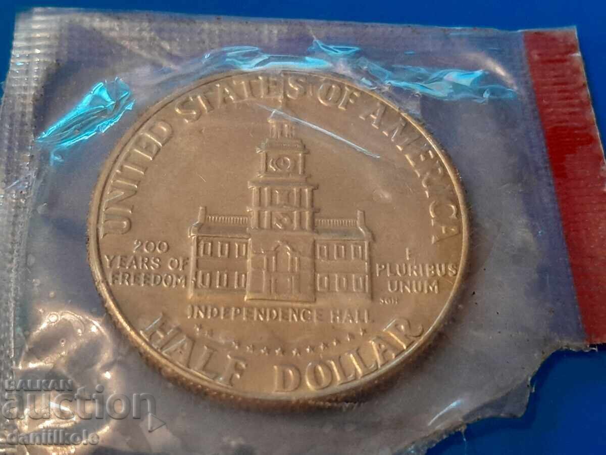 *$*Y*$*ΗΠΑ 1/2 ΜΙΣΟ ΔΟΛΑΡΙΟ 1976 200 ΧΡΟΝΙΑ ΑΝΕΞΑΡΤΗΣΙΑ *$*Y*$* - 5