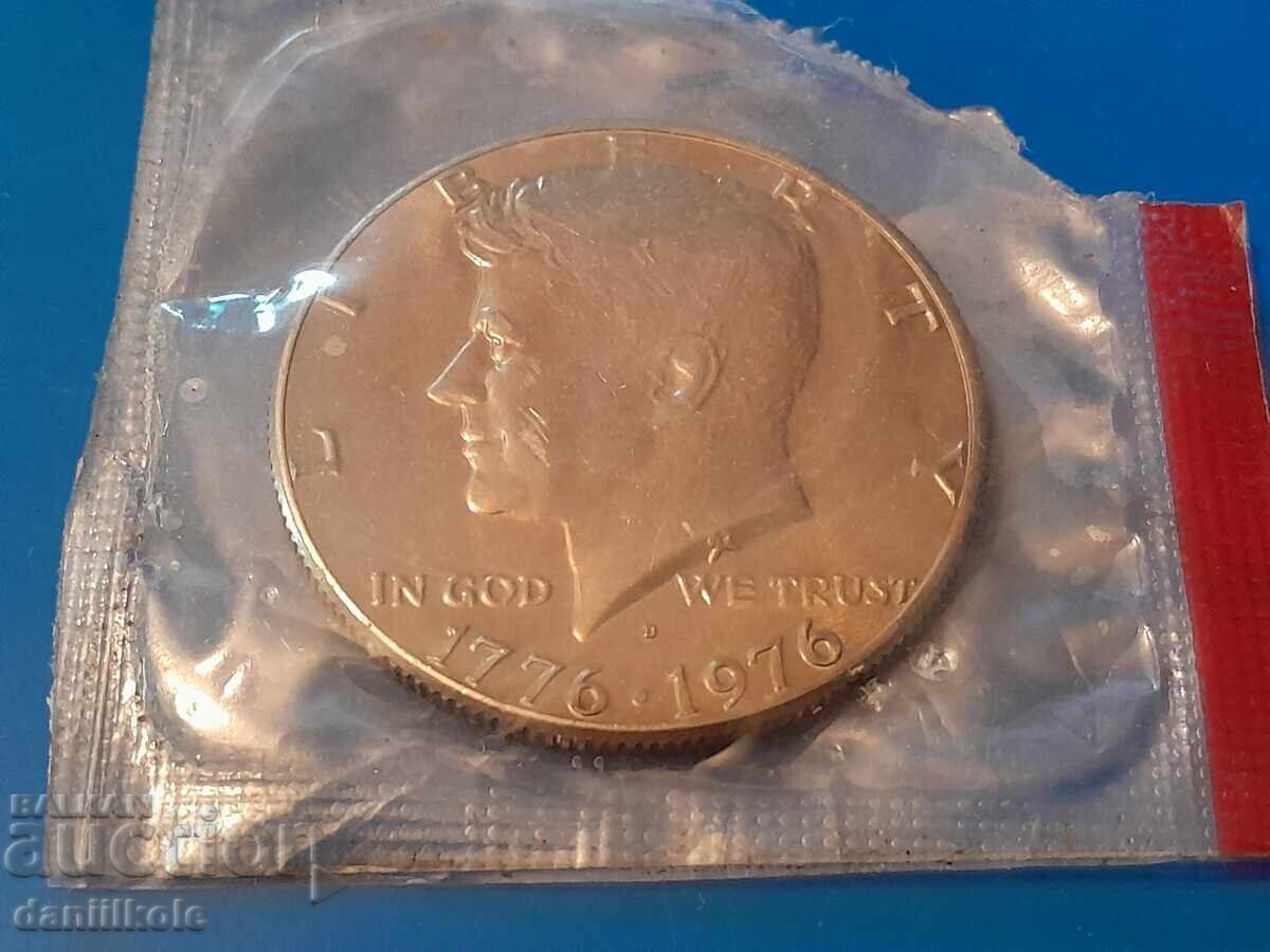 *$*Y*$*ΗΠΑ 1/2 ΜΙΣΟ ΔΟΛΑΡΙΟ 1976 200 ΧΡΟΝΙΑ ΑΝΕΞΑΡΤΗΣΙΑ *$*Y*$*