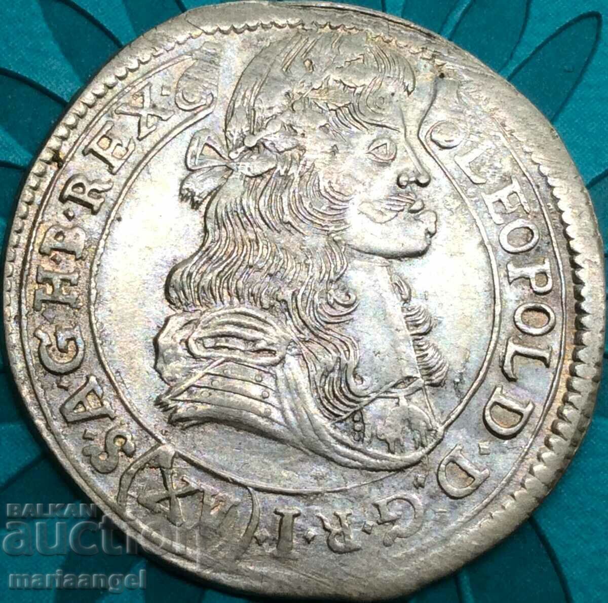 Ουγγαρία 15 Kreuzer 1683 Leopold I 1657-1705 Αργυρό - 7