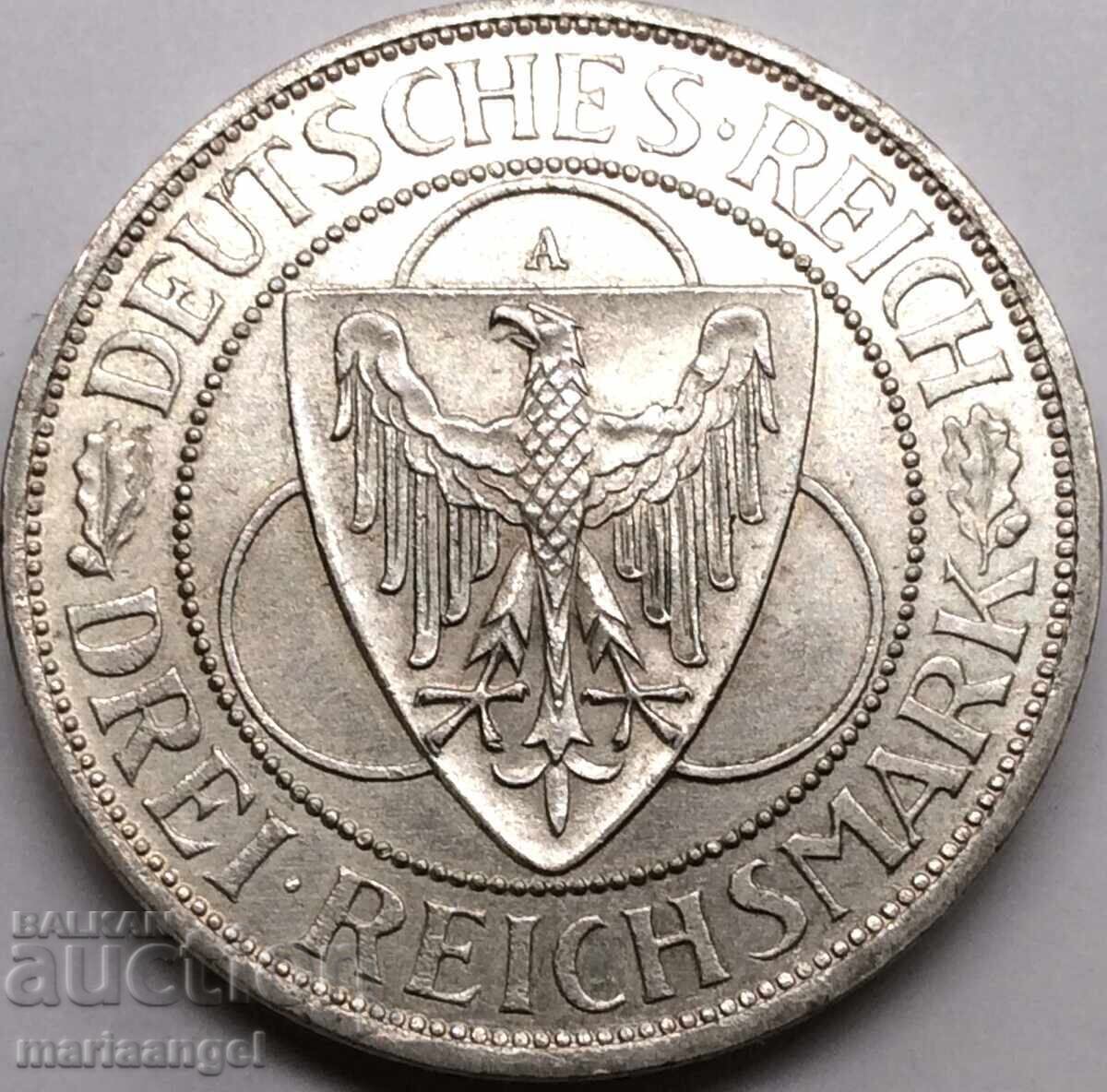 Auction  3 stamps 1930 Germany Weimar silver