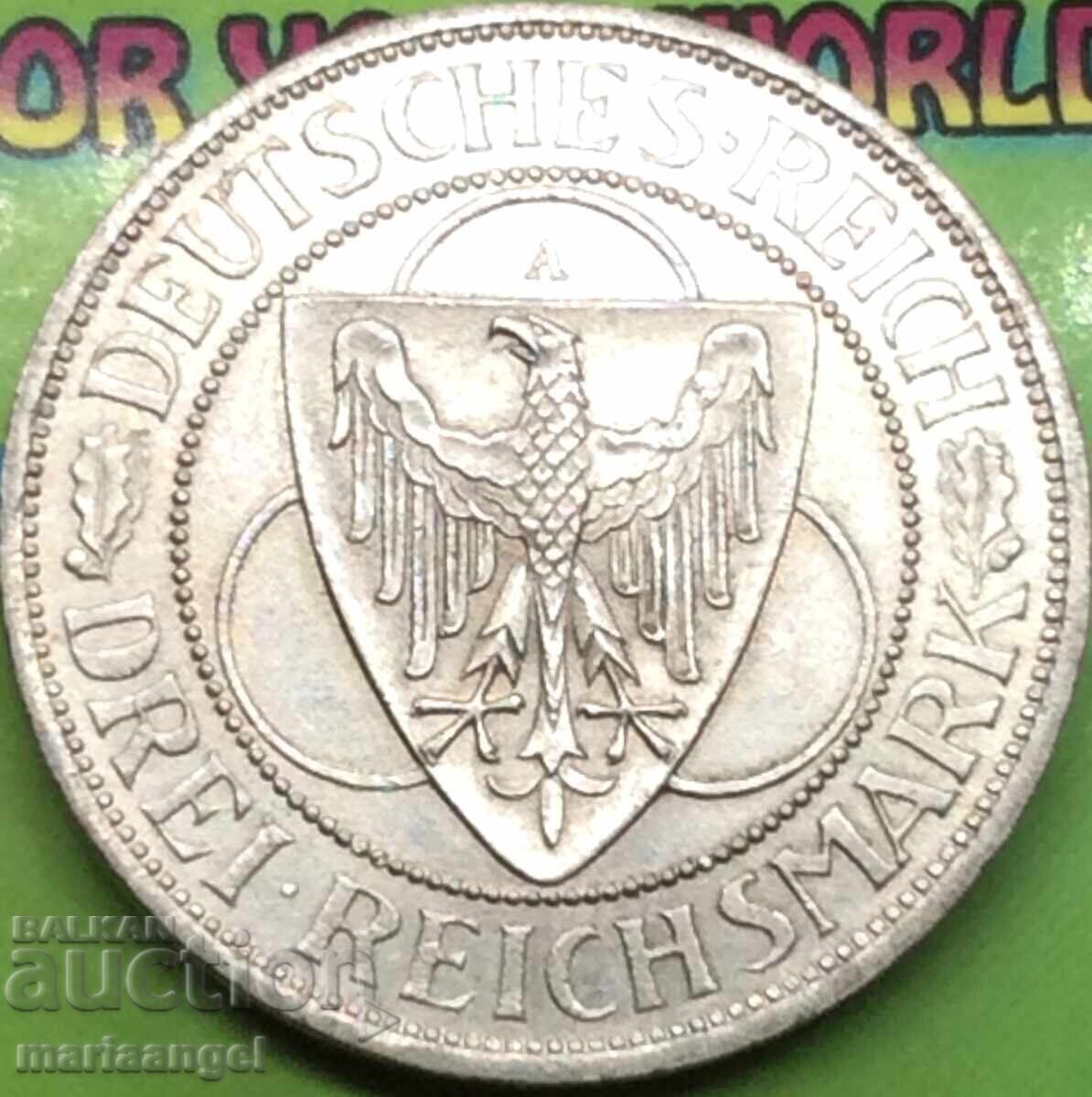 3 stamps 1930 Germany Weimar silver - 5