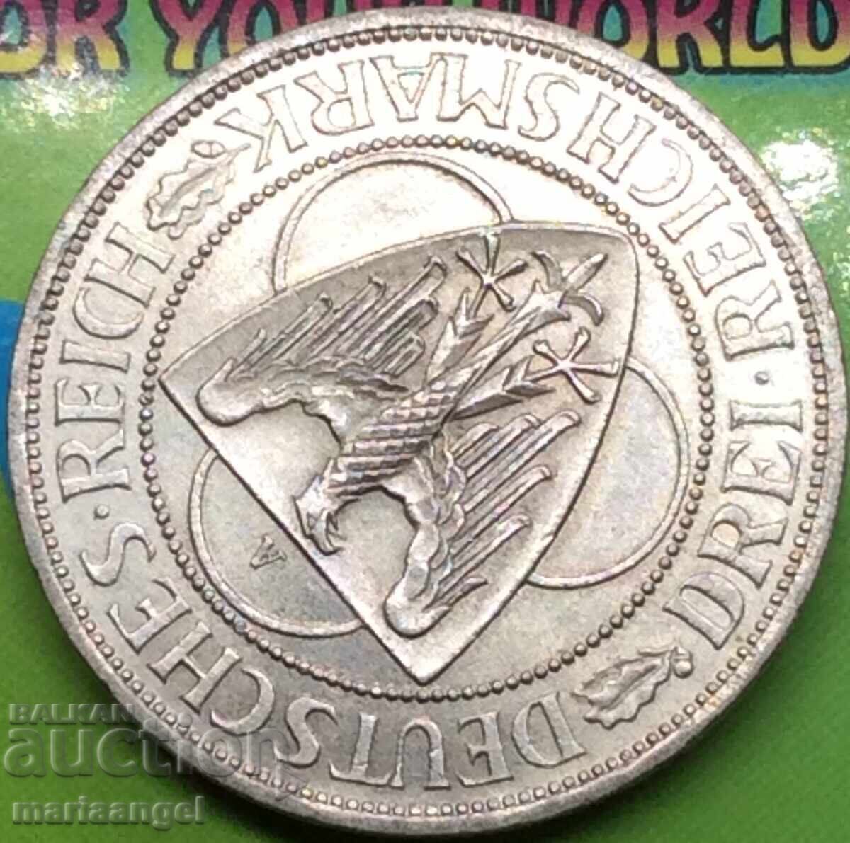 3 stamps 1930 Germany Weimar silver - 6