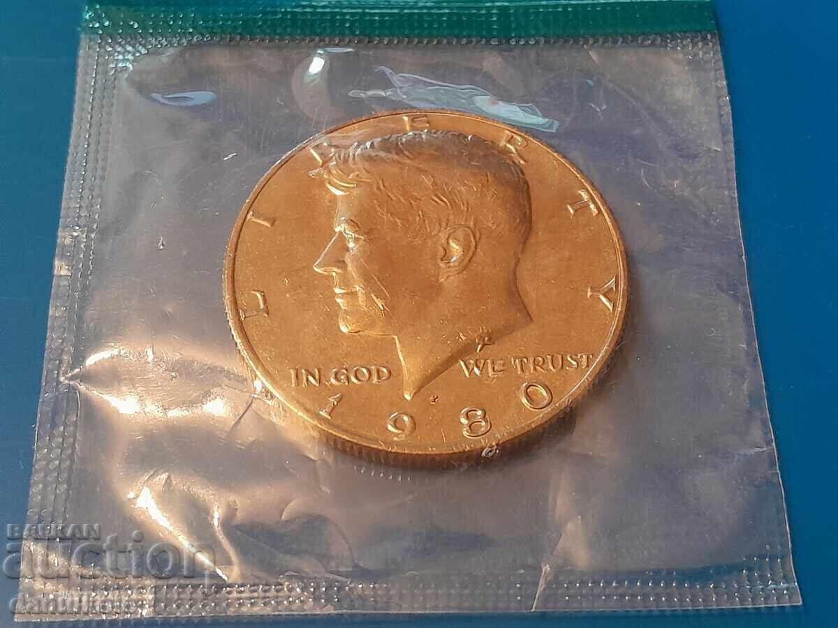 Δημοπρασία *$*Y*$* ΗΠΑ 1/2 HALF HALF ΔΟΛΑΡΙΟ 1980 ΓΡΑΜΜΑ P UNC *$*Y*$*