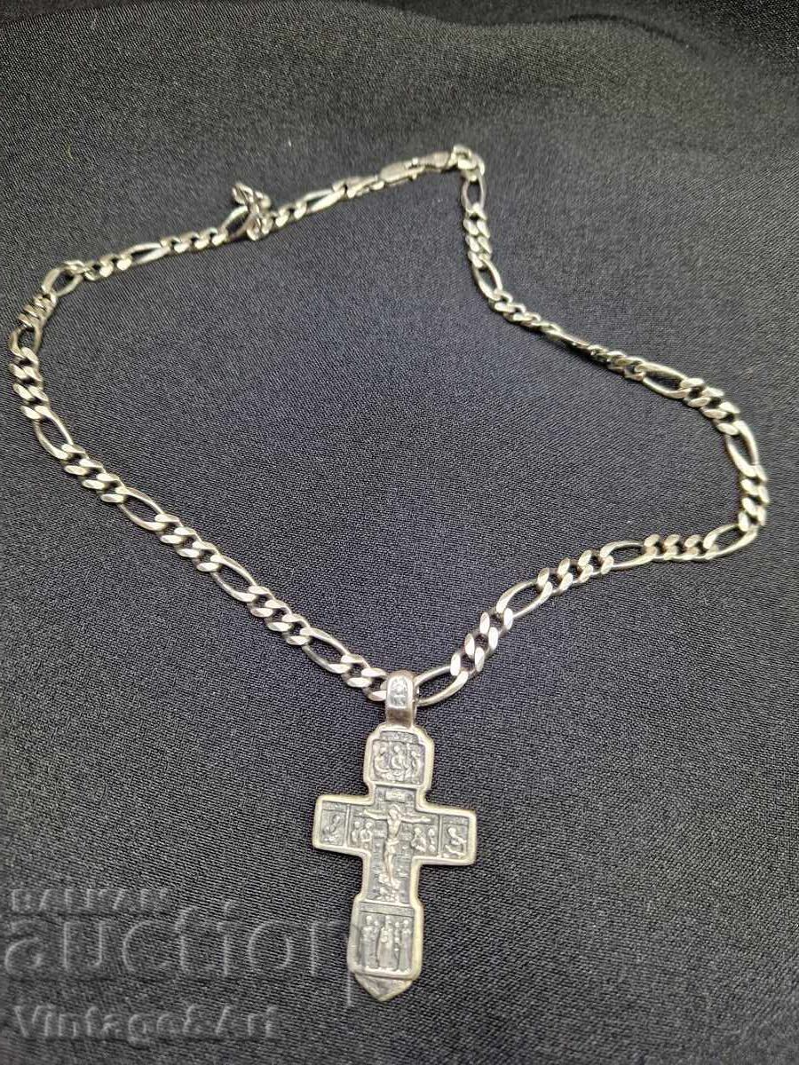 Silver Chain and Cross, 925 hallmark