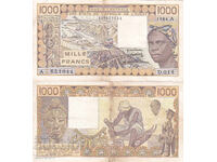 tino37- ΔΥΤΙΚΗ ΑΦΡΙΚΗ /ΚΟΤ ΝΤ'ΙΒΟΥΑΡ/ - 1000 ΦΡΑΓΚΑ - 1986