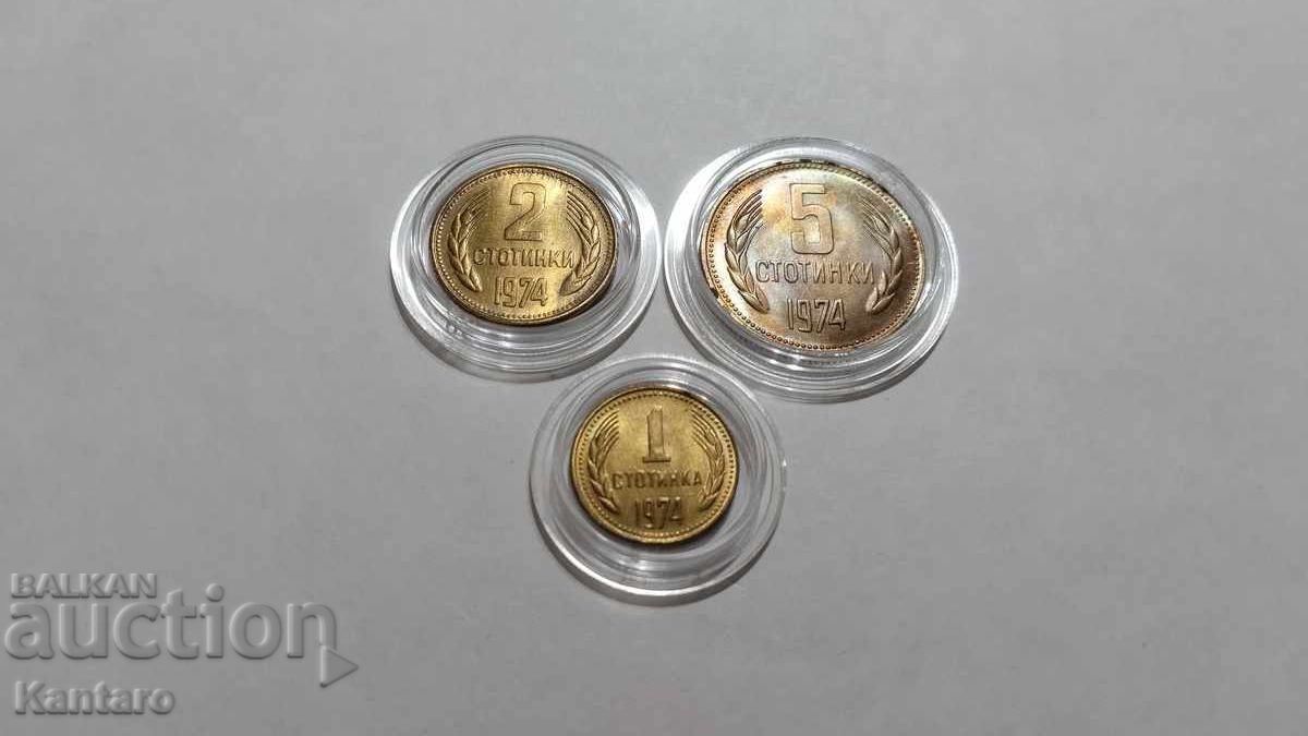 Δημοπρασία Νόμισμα - ΒΟΥΛΓΑΡΙΑ - ΠΛΗΡΕΣ ΣΕΤ - 1974 - ΑΚΥΚΛΟΦΟΡΗΤΑ - UNC