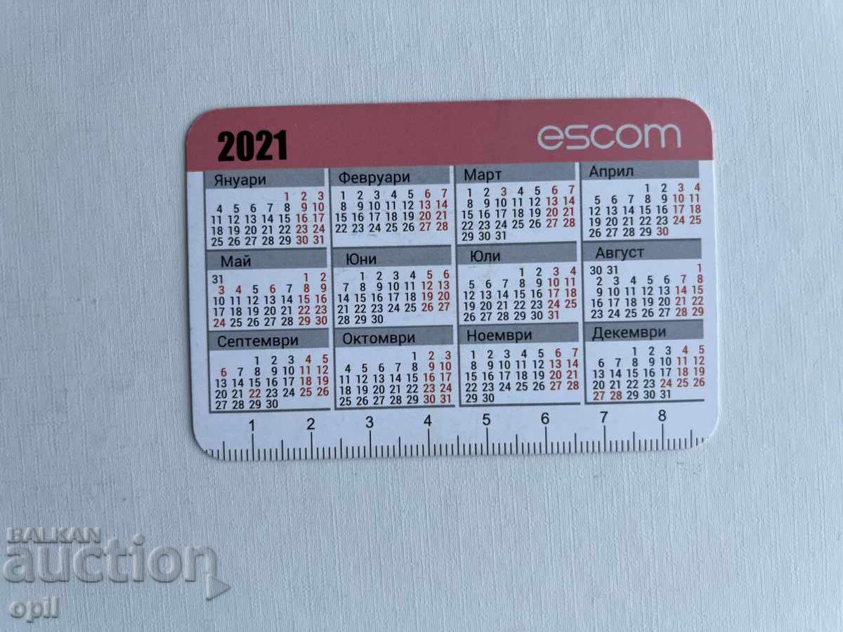 EsCom Calendar 2021 with price 0.50 BGN | € 0.26