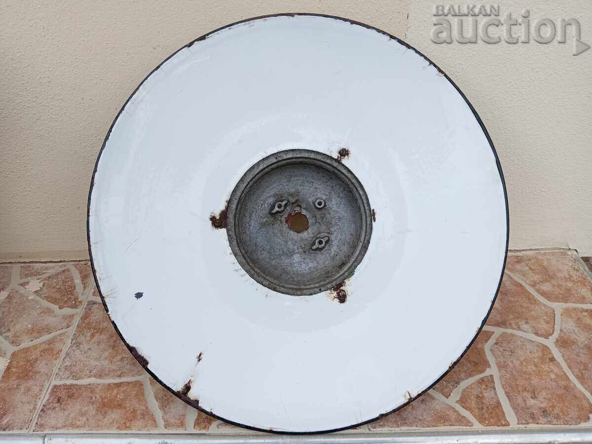 Livrarea lampă industrială mare reflector emailat anii 60