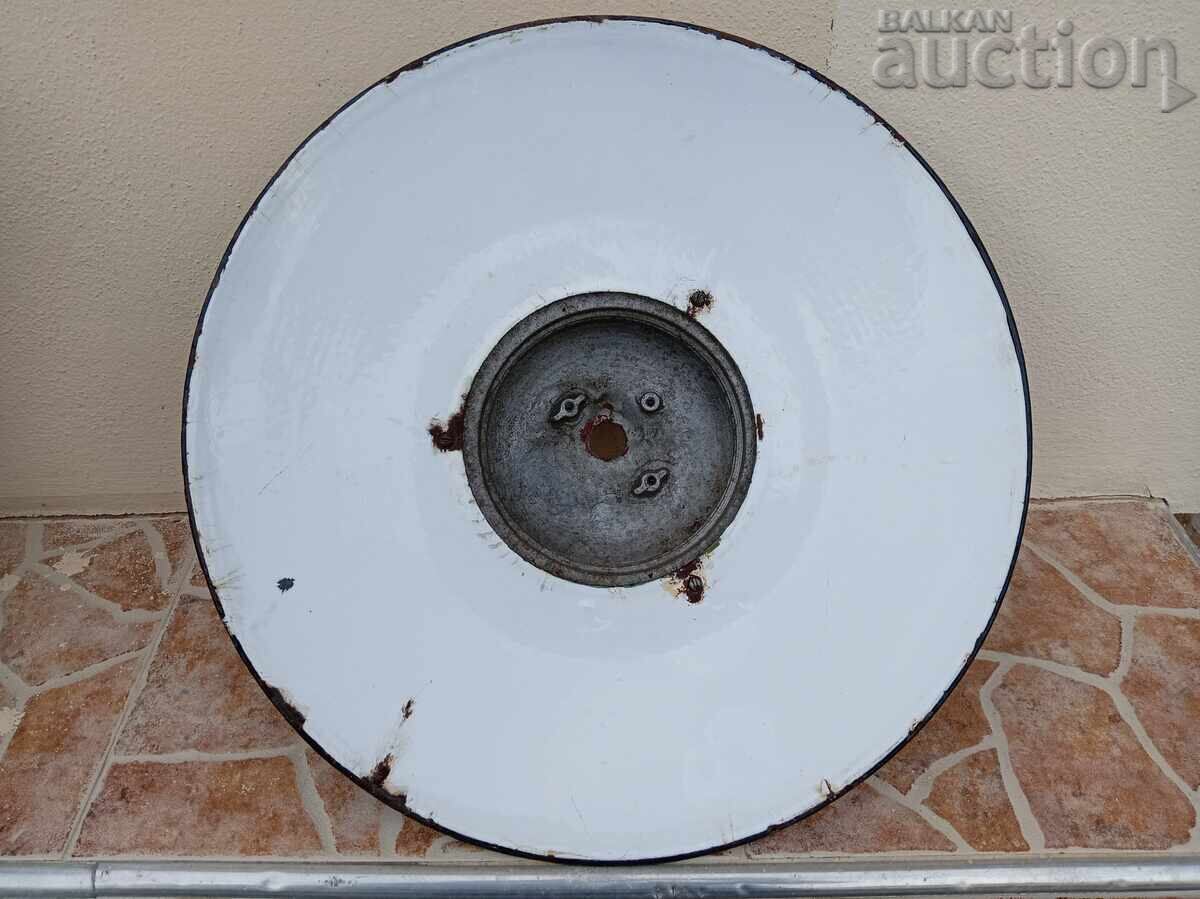 lampă industrială mare reflector emailat anii 60 - 5