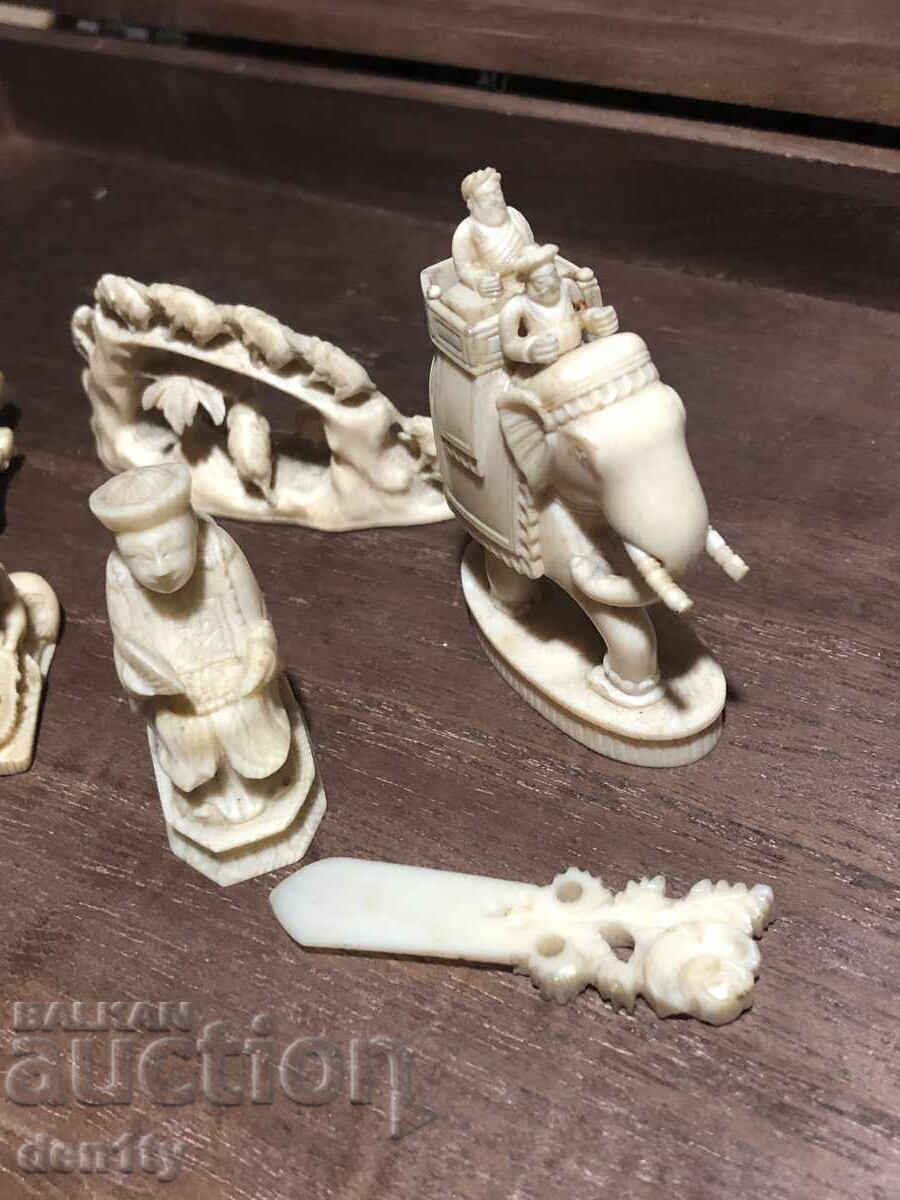 Японска и китайска слонова кост19-ти век издълбани фигури - 5 Японска и китайска слонова кост19-ти век издълбани фигури - 5