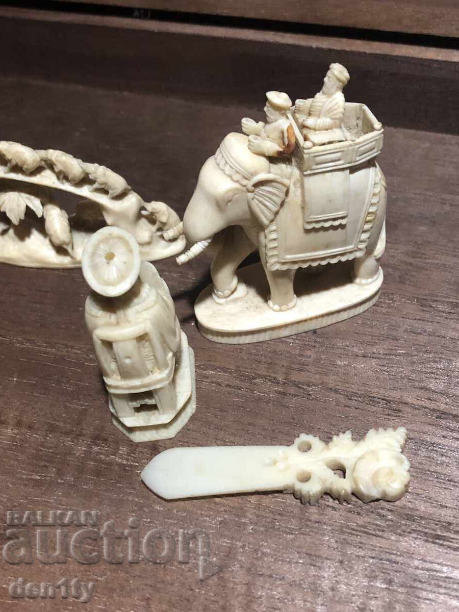 Японска и китайска слонова кост19-ти век издълбани фигури - 6 Японска и китайска слонова кост19-ти век издълбани фигури - 6