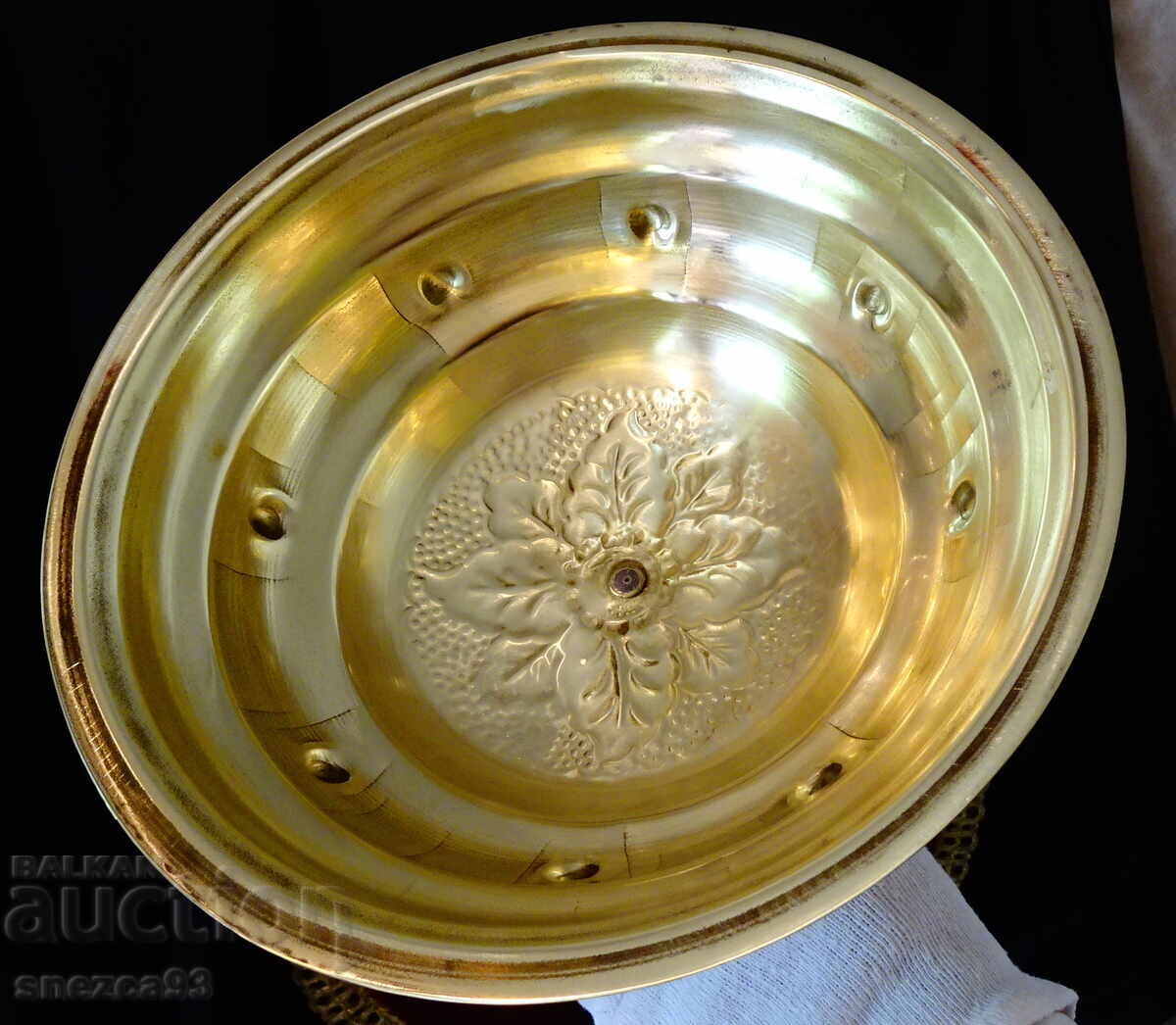 Περσικό μπρούτζινο σκεύος σερβιρίσματος με καπάκι, υπέροχες λαβές - 5