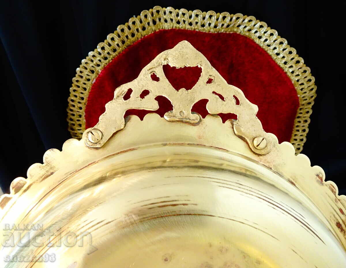 Περσικό μπρούτζινο σκεύος σερβιρίσματος με καπάκι, υπέροχες λαβές - 7