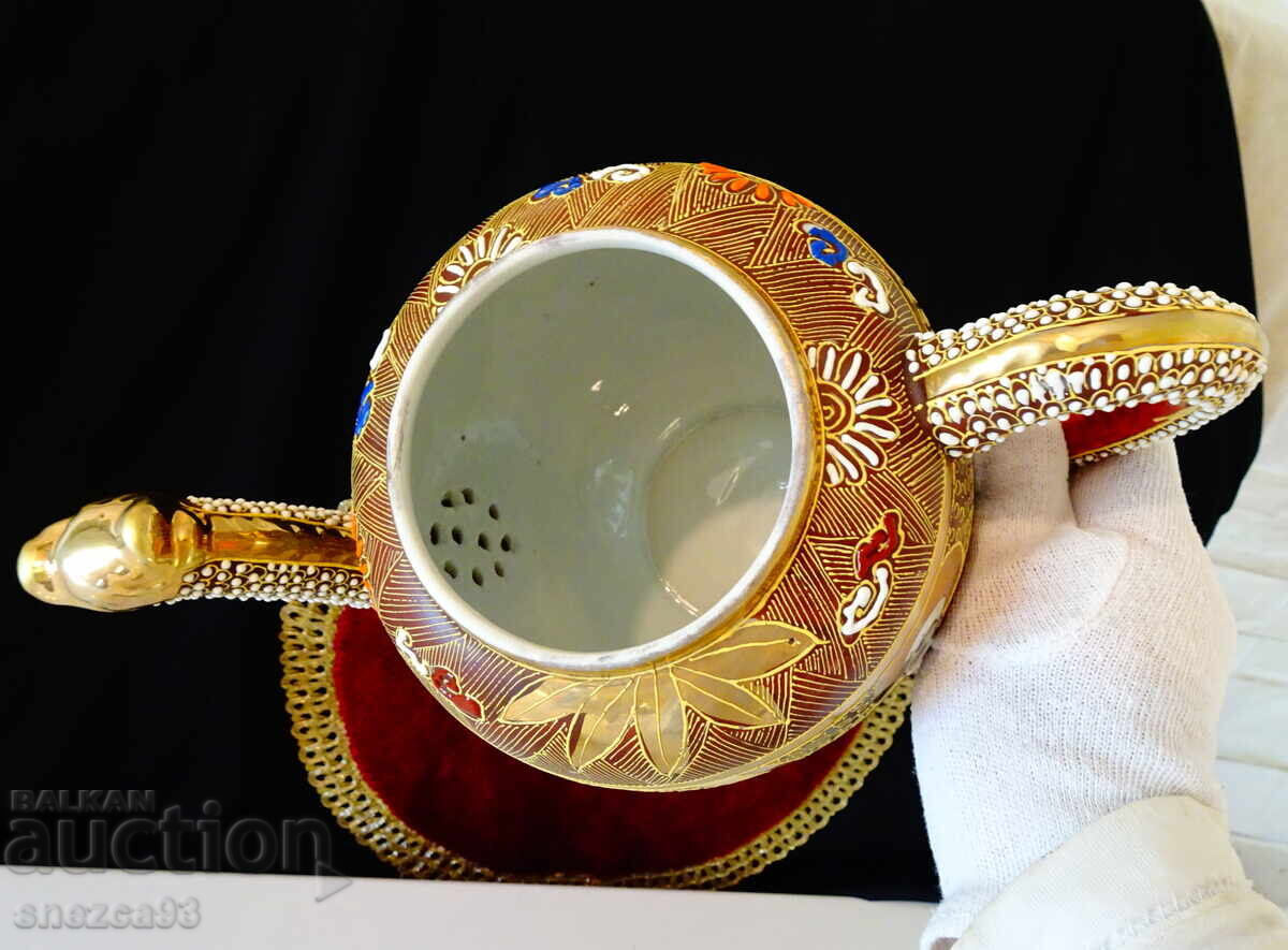 Japanese Satsuma porcelain, Dragon, gold, 1.5 liters - 6