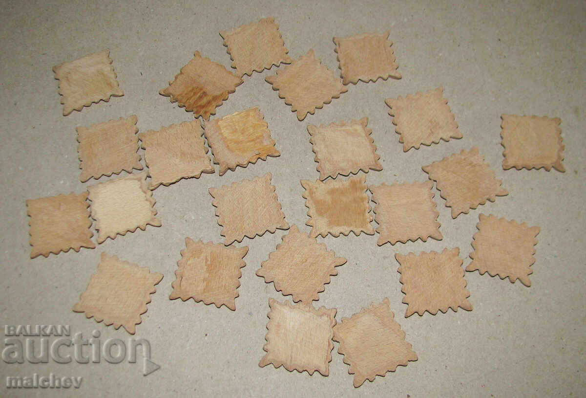 Auction Lot of 24 furniture ornaments, made of pressed plywood, new Auction Lot of 24 furniture ornaments, made of pressed plywood, new