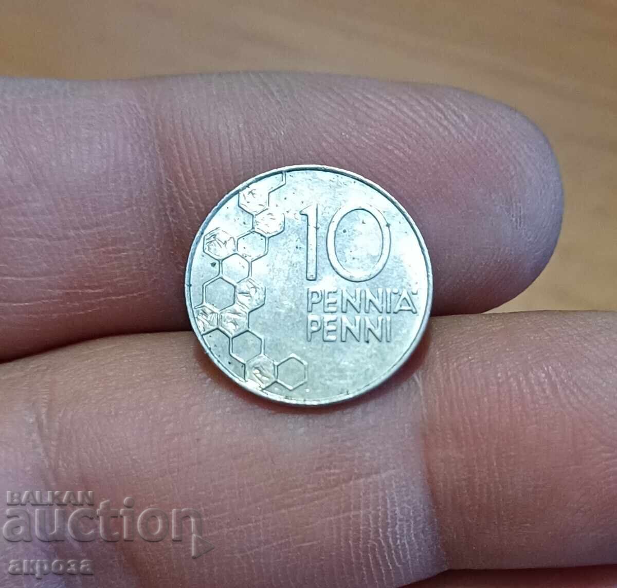 10 πένια - Φινλανδία 1992 με γυαλάδα