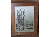 Tablou metalic gravat