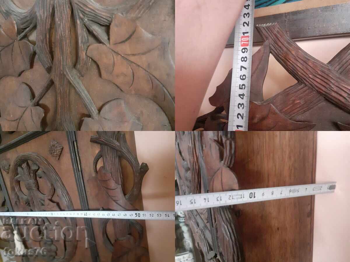 Vechi dulap rar antic din lemn pentru chei Pădurea Neagră - 7