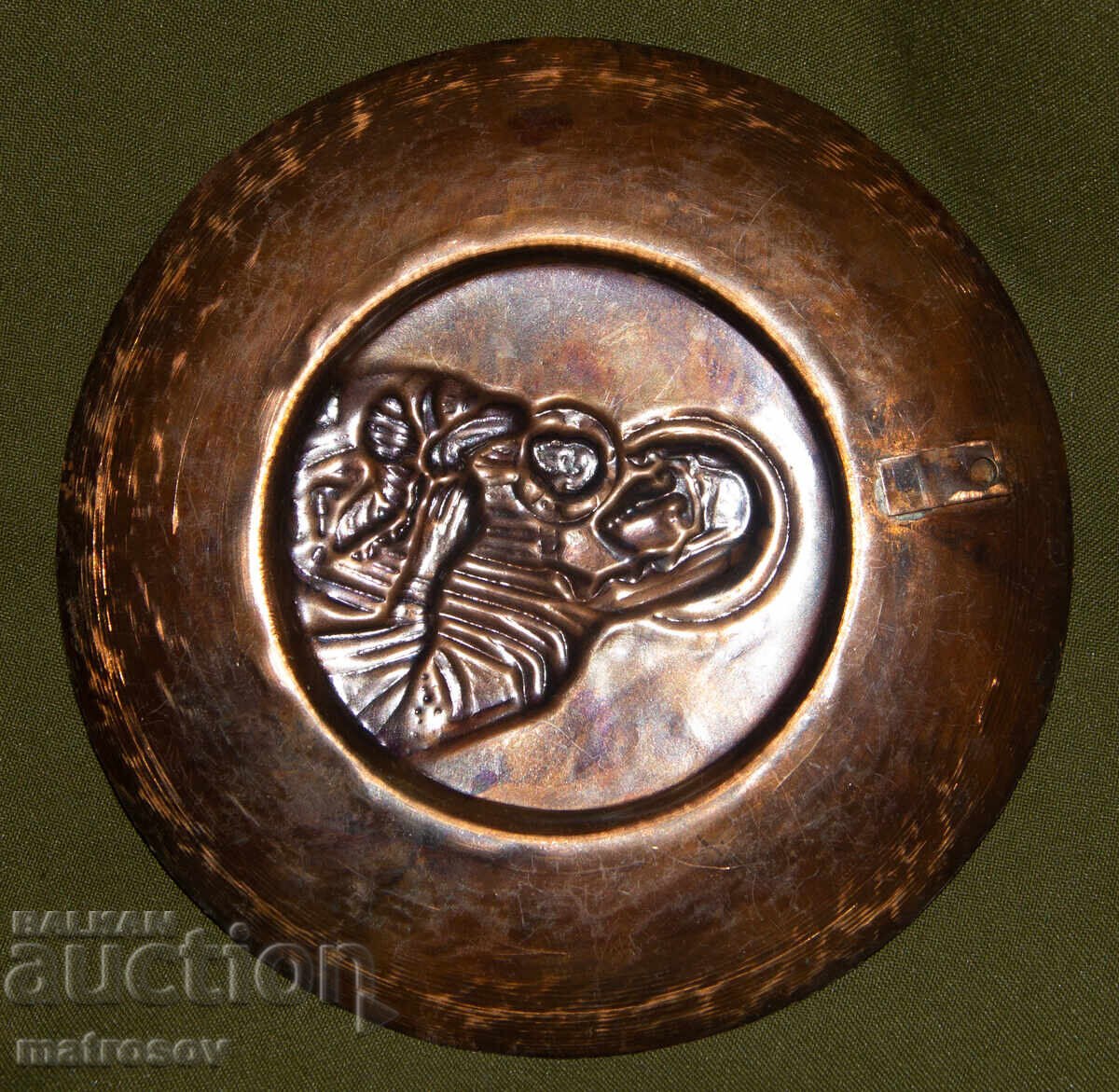 Меден плакет барелеф купа Богородица с Младенеца - 5