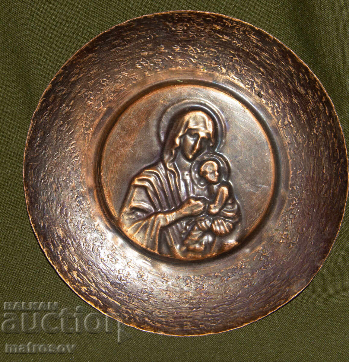 Меден плакет барелеф купа Богородица с Младенеца