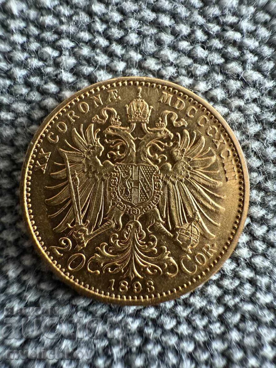 20 Corona 1893 Austria (Gold) with price 1699.00 BGN | € 868.68