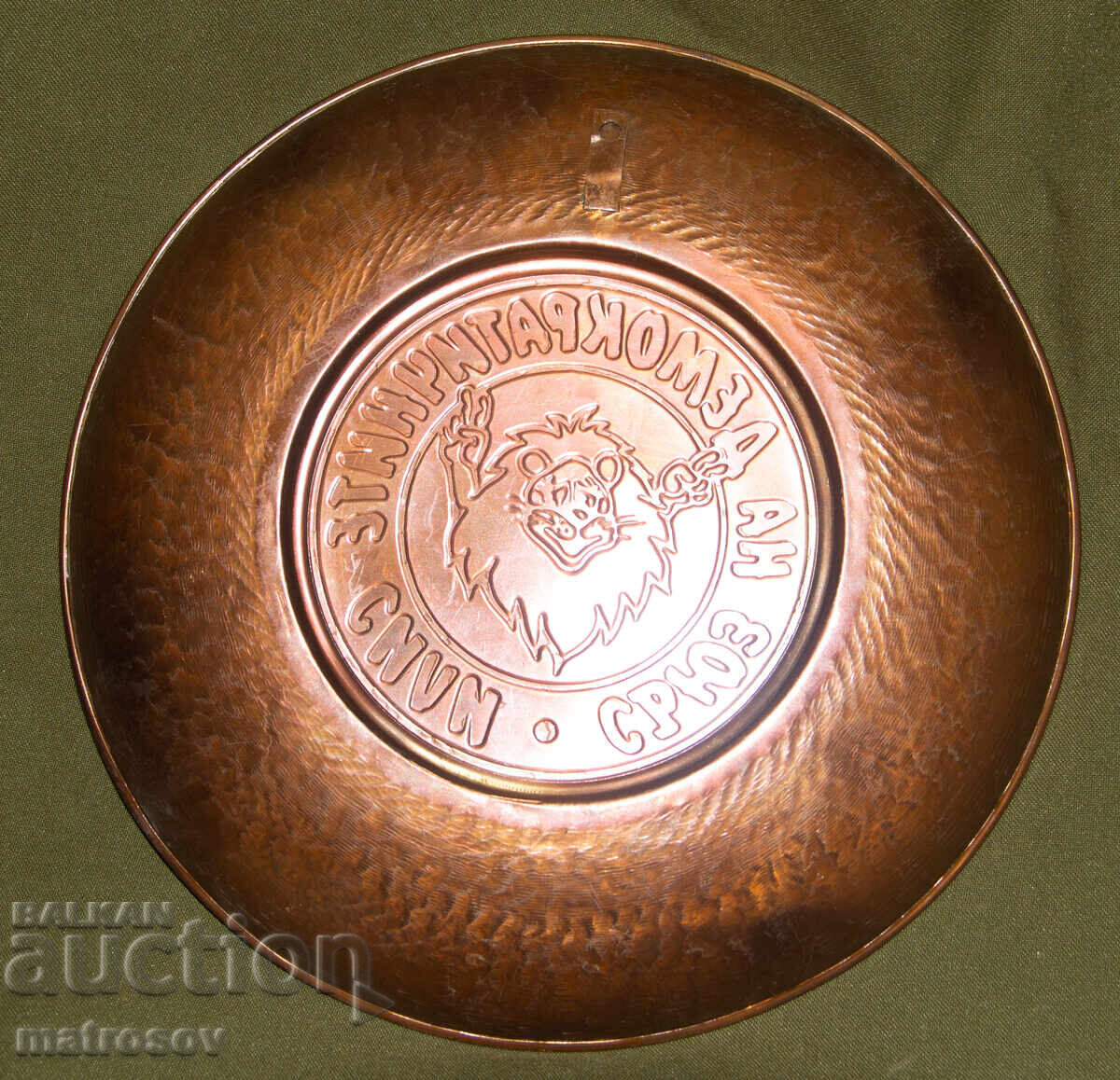 Plachetă decorativă din cupru Uniunea Forțelor Democratice - 5