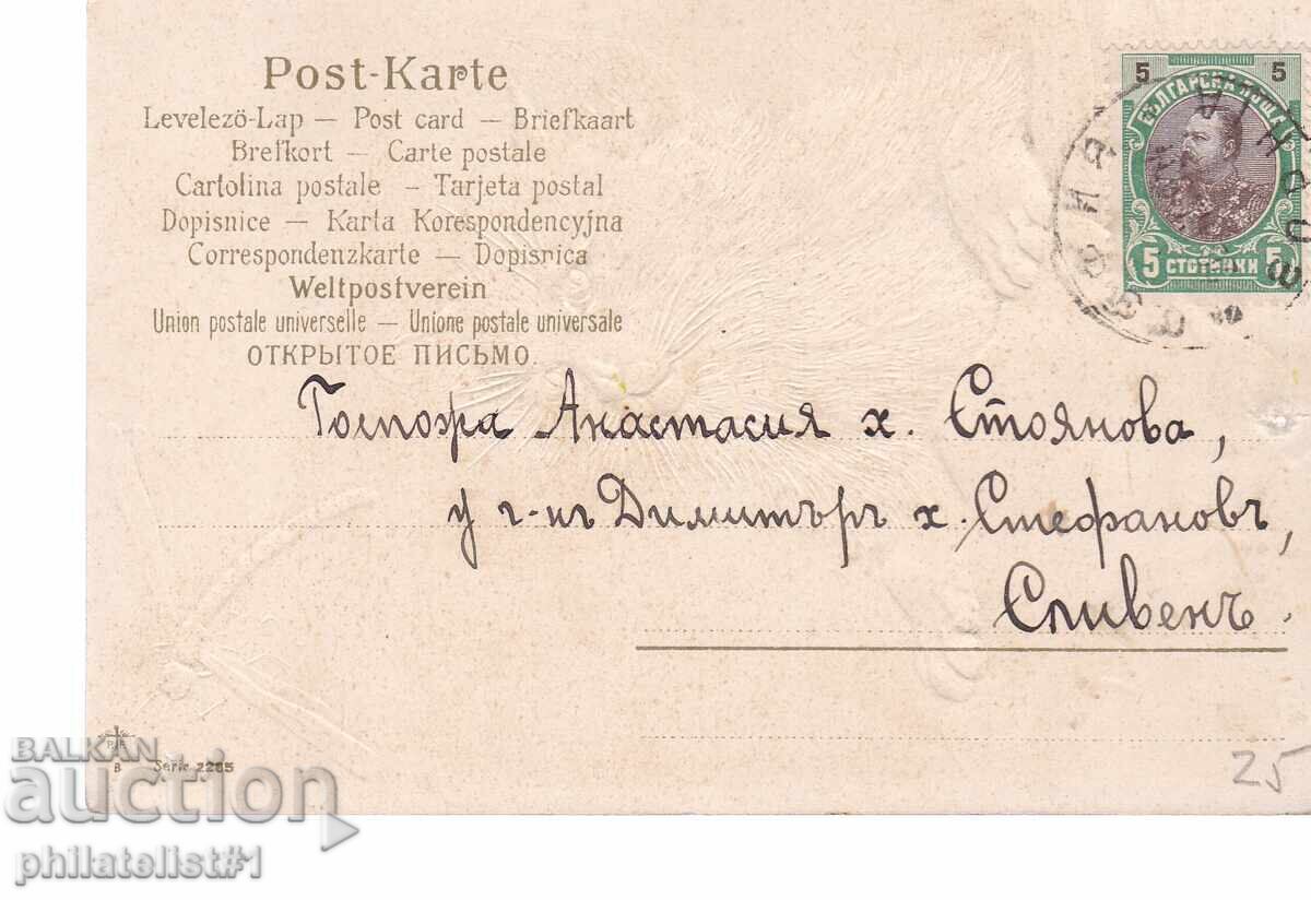 Cat and Mosquito OK. 1904 with price 25.00 BGN | € 12.78