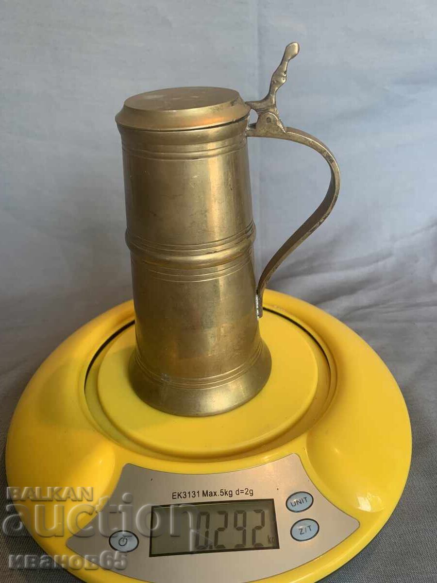 Brass mug with price 30.00 BGN | € 15.34 Brass mug with price 30.00 BGN | € 15.34