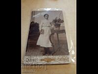 Снимка картон фотография Клуцохор Сливен ученичка