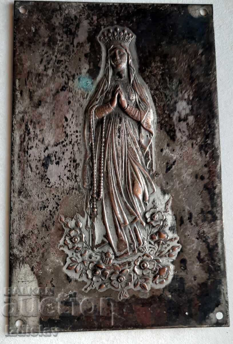 Aplicație bronzată argintată cu temă religioasă - 5 Aplicație bronzată argintată cu temă religioasă - 5