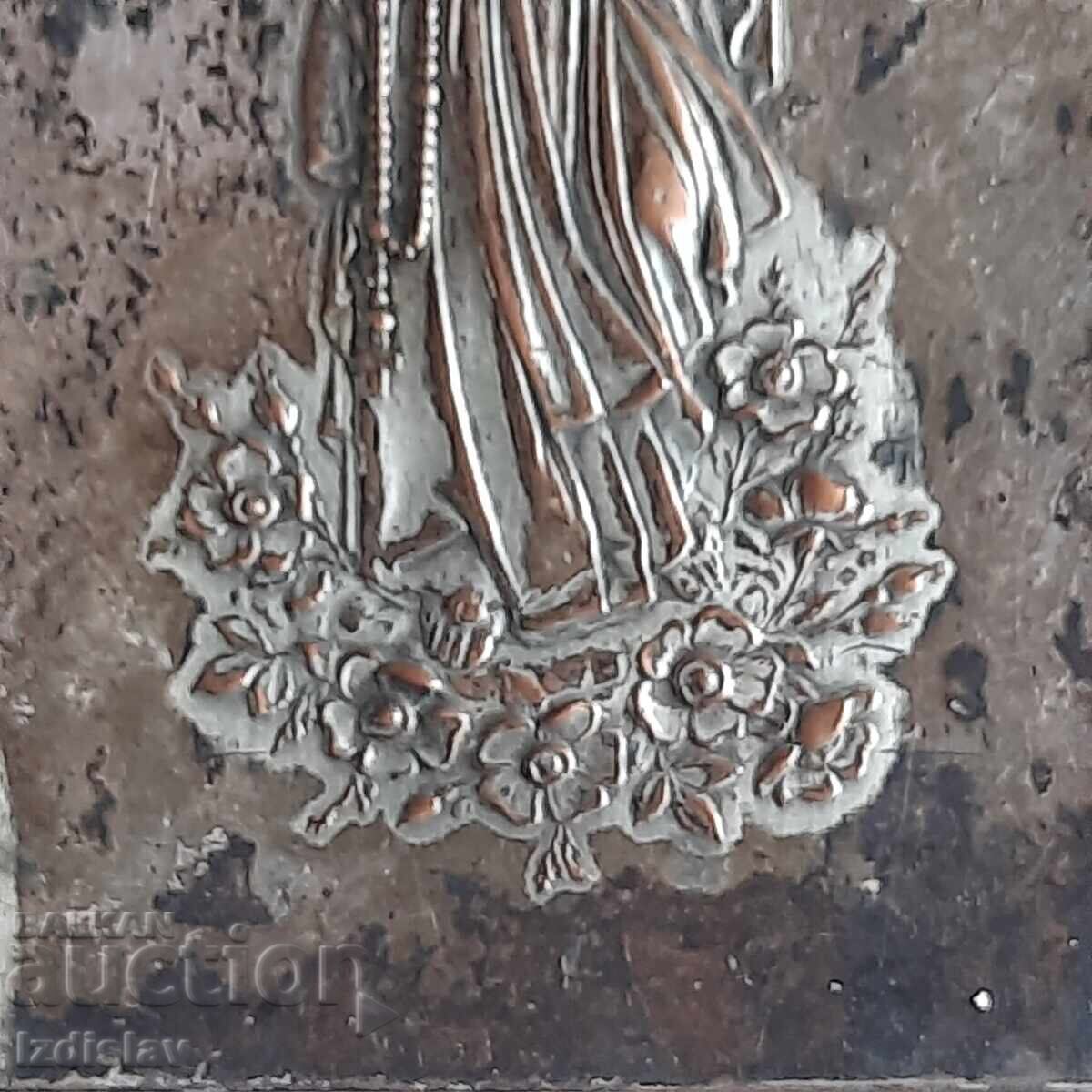 Aplicație bronzată argintată cu temă religioasă - 6 Aplicație bronzată argintată cu temă religioasă - 6