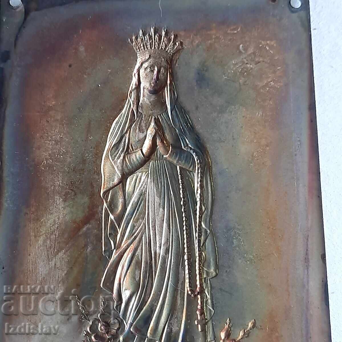 Aplicație bronzată argintată cu temă religioasă - 7 Aplicație bronzată argintată cu temă religioasă - 7