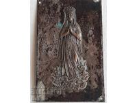 Бронзова посребрена апликация на религиозна тема