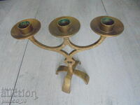 №8253 Old metal / bronze candlestick