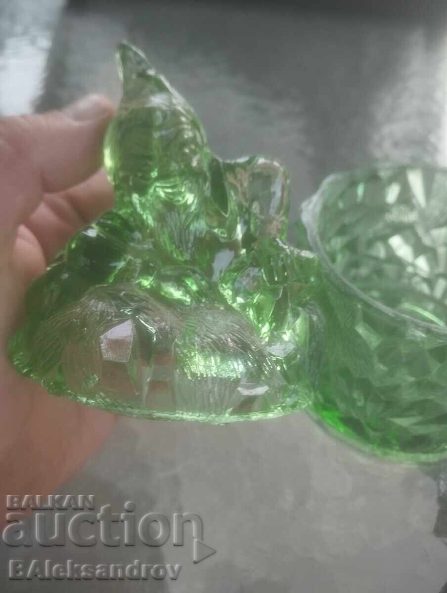 Delivery of Sugar bowl, colored glass