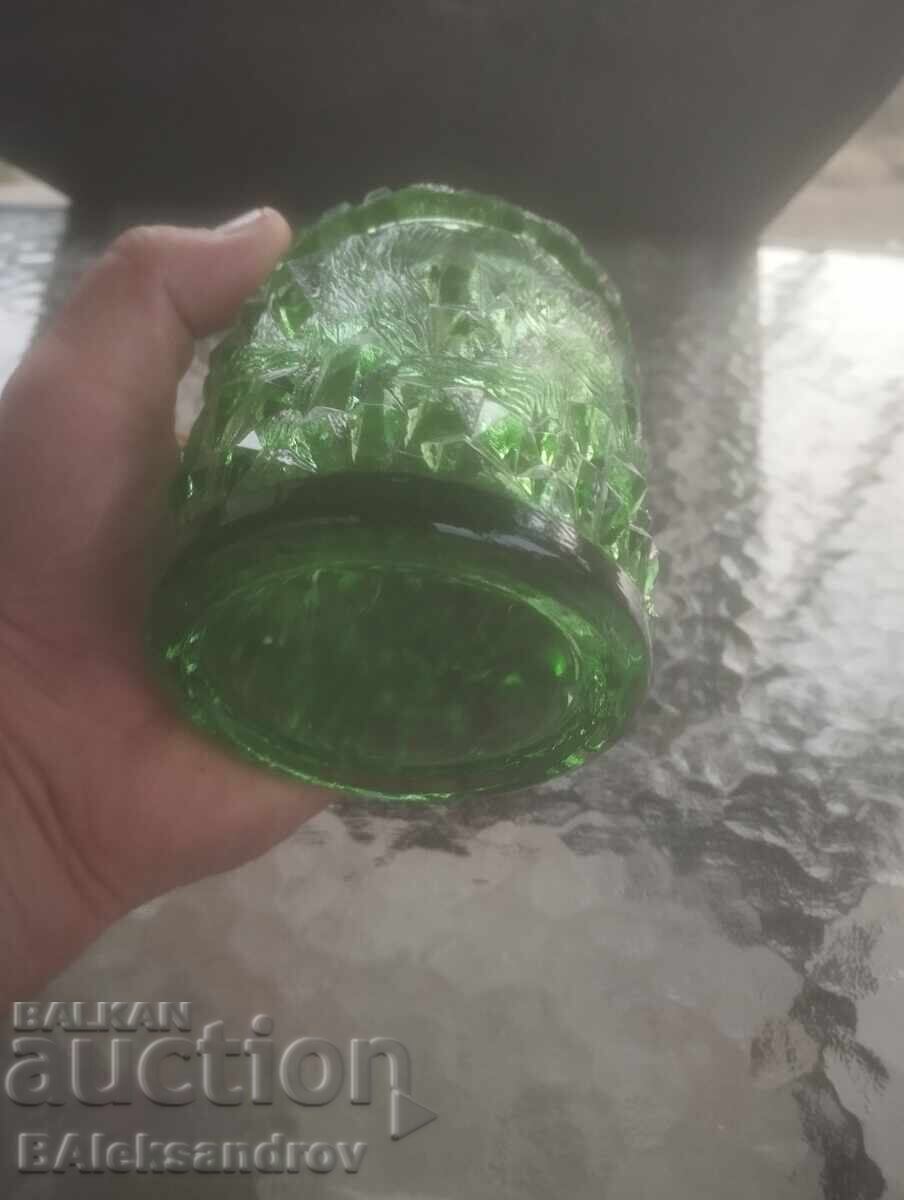 Sugar bowl, colored glass - 6