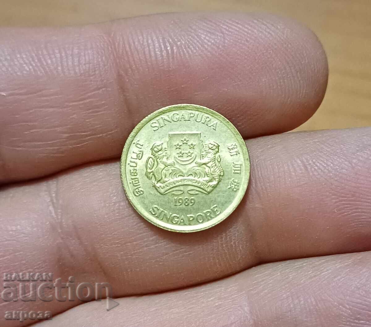 5 цента Сингапур 198 нециркулирали с цена 2.50 лв. | € 1.28