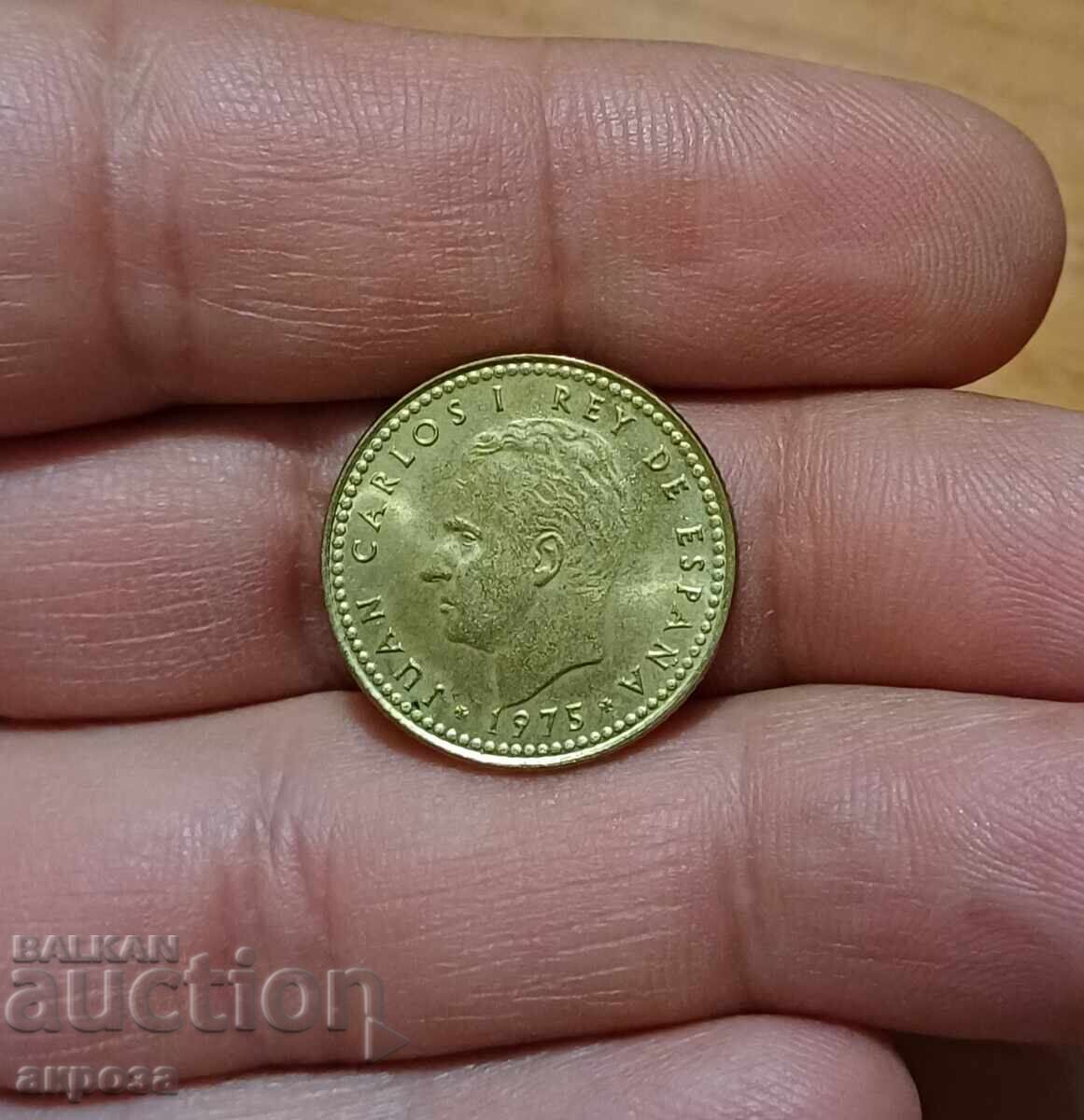 1 pesetă Spania 1975 necirculate cu preț 2.50 BGN | € 1.28 1 pesetă Spania 1975 necirculate cu preț 2.50 BGN | € 1.28