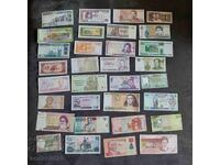 Lot of 100 Banknotes from Around the World / 100 pcs / UNC