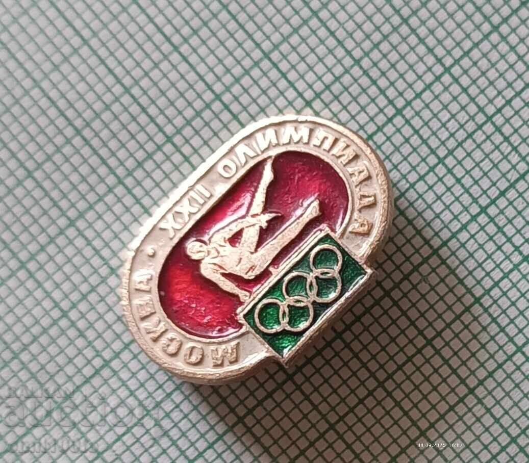 Auction  Badge - Olympics Moscow 80 Gymnastics