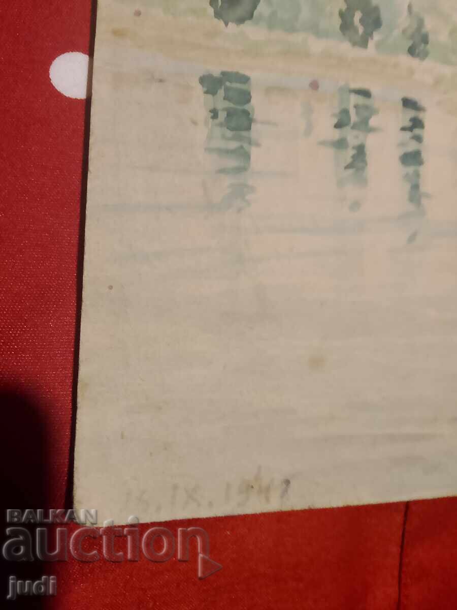 Ангел Ботев акварел картина с цена 60.00 лв. | € 30.68