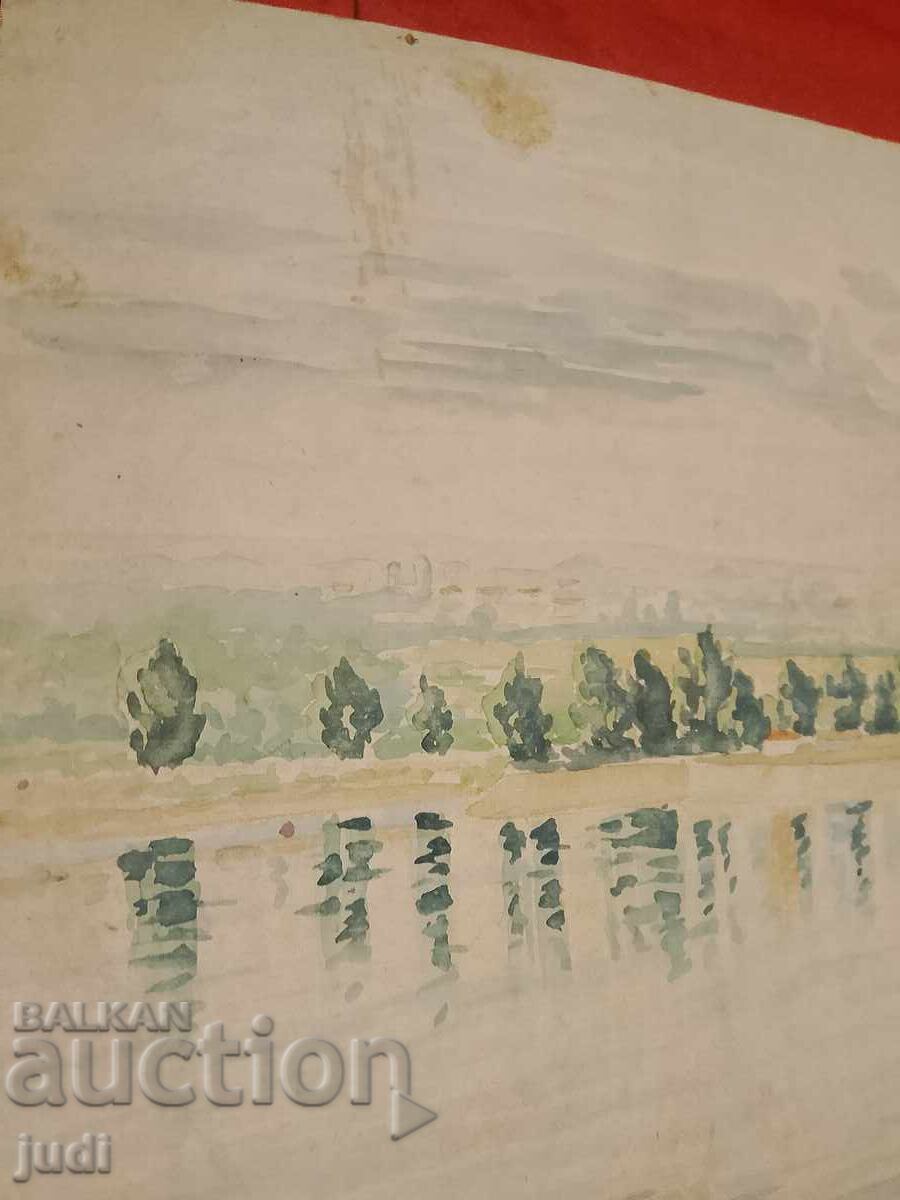 Аукцион Ангел Ботев акварел картина